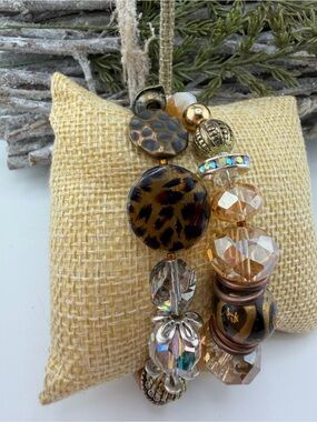 NEW List: Leopard Print Beaded Double Bracelet Set - Bigger Wrists 7.5”- 8”+ 💋